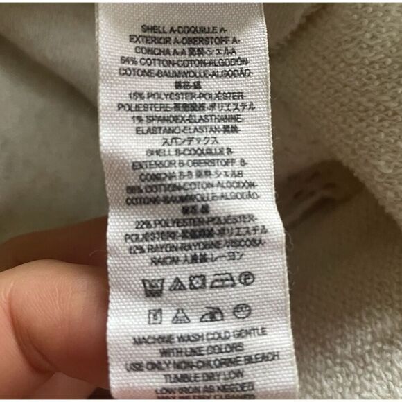 Free People Women’s Crochet Knit Hoodie Cardigan XS Asymmetrical Zip Roll Tab - Picture 9 of 10